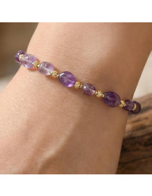 Üzüm Model Ametist Bileklik – 5x7 mm