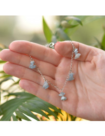 Akuamarin Taşı Bileklik – Kararmaz Zincirli