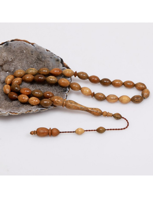 Arpa Kesim Pelesenk Ağacı Tesbih - 8*11 mm