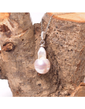 Barok İnci Gümüş Kolye