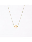 Çelik Zincirli Doğal İnci Kolye – 8 mm (Altın Renk Detaylı) Çelik Zincirli Doğal İnci Kolye – 8 mm (Altın Renk Detaylı)