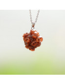 Aragonit Taşı Çelik Kolye Ucu