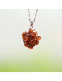 Aragonit Taşı Çelik Kolye Ucu