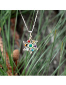 Çakra Güneşi Çelik Kolye – Doğal Taş Enerjisi ve Şık Tasarım Bir Arada