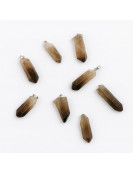 Ham Dumanlı Kuvars Kolye – Doğal Taş / Çelik Zincir