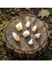 Ham Sitrin Taşı Çelik Kolye – Para Taşı