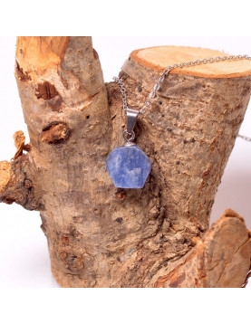 Kyanit Taşı Kolye - Çelik Malzemeli (Kararmaz)