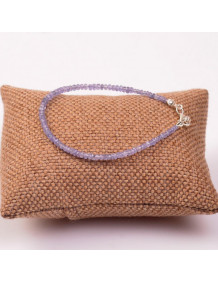 Tanzanit Taşı Gümüş Bileklik - 3 mm