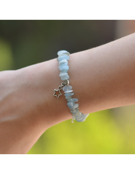 Akuamarin Taşı Şekilsiz Bileklik