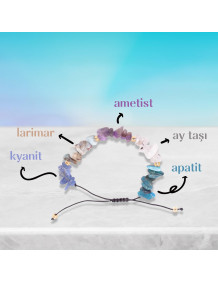 Balık Burcu Doğal Taş Bileklik - Ayarlamalı