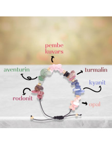Boğa Burcu Doğal Taş Bileklik - Ayarlamalı