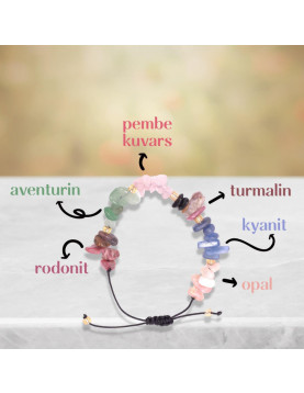 Boğa Burcu Doğal Taş Bileklik - Ayarlamalı