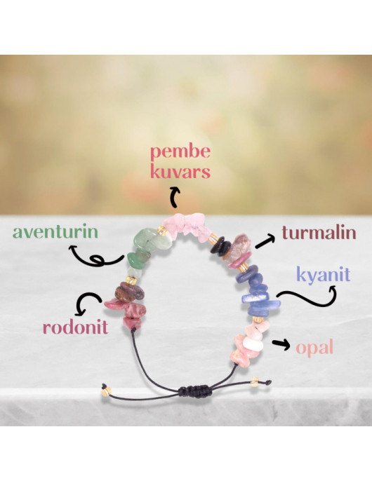 Boğa Burcu Doğal Taş Bileklik - Ayarlamalı