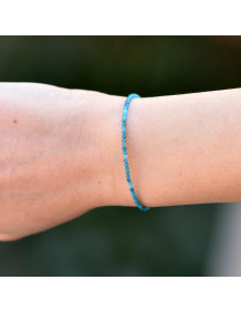 Çok İnce Apatit Taşı Gümüş Bileklik - 2 mm