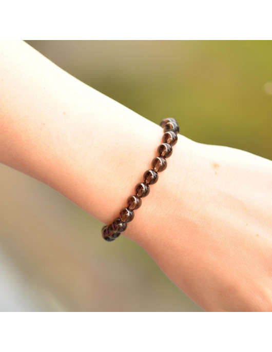 Dumanlı Kuvars Taşı Bileklik (8 mm) 