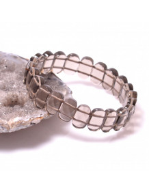 Dumanlı Kuvars Taşı Bileklik - Fasetli