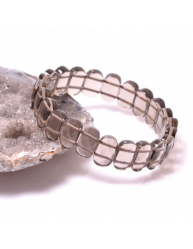 Dumanlı Kuvars Taşı Bileklik - Fasetli