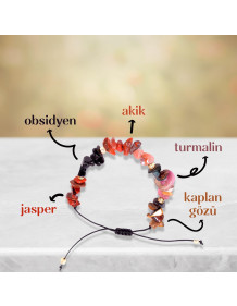 Oğlak Burcu Doğal Taş Bileklik - Ayarlamalı