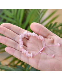 Pembe Kuvars Taşı Bileklik - Ayarlamalı