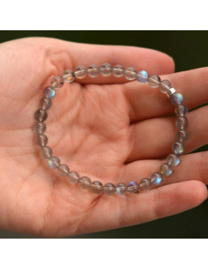 Yansımalı Labradorit Taşı Bileklik - Yüksek Kalite ( 6 mm )