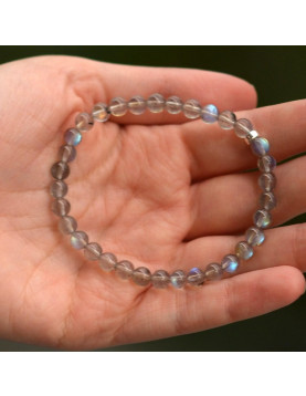 Yansımalı Labradorit Taşı Bileklik - Yüksek Kalite ( 6 mm )