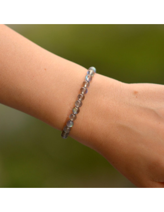 Yansımalı Labradorit Taşı Bileklik - Yüksek Kalite ( 6 mm )