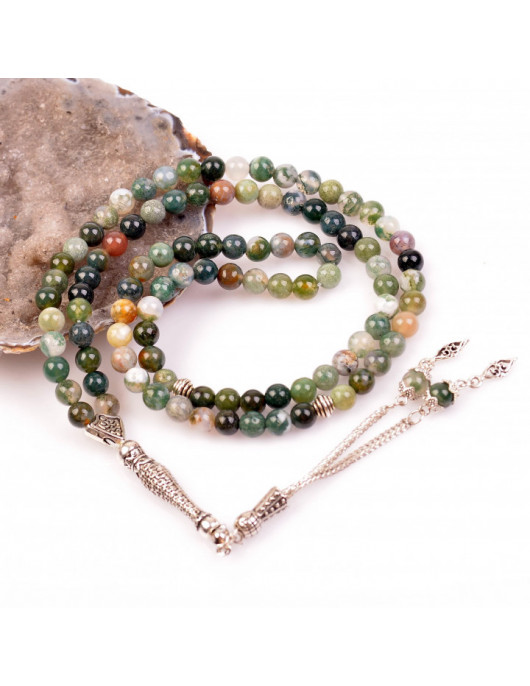 Akik Taşı Dua Tesbihi - Hint Akiği - 6 mm