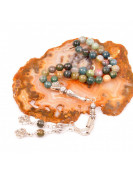 Hint Akik Taşı Tesbih ( 8 mm ) - Faset Kesim