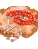 Kırmızı Akik Taşı Tesbih ( 8 mm )