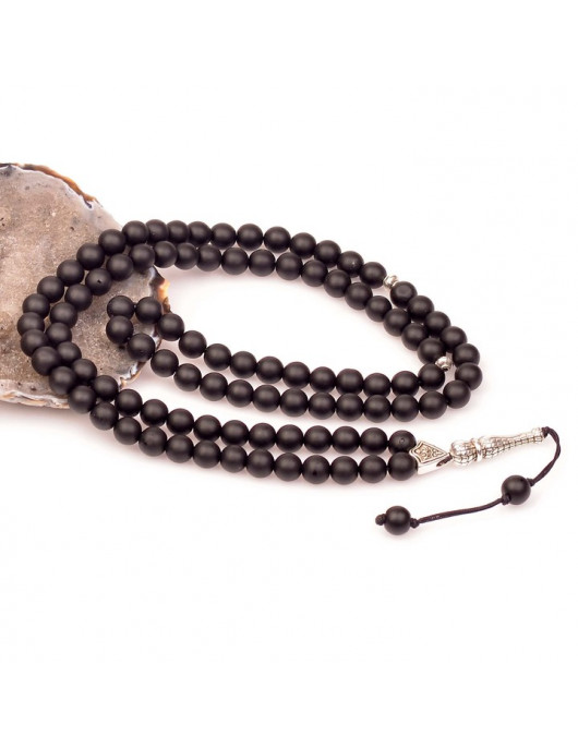 Mat Obsidyen Taşı Dua Tesbihi (8 mm) Mat Obsidyen Taşı Dua Tesbihi (8 mm)