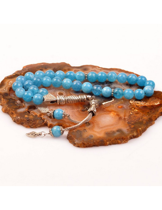 Mavi Kuvars Taşı Tesbih ( 8 mm ) Mavi Kuvars Taşı Tesbih ( 8 mm )