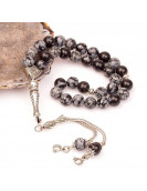 Obsidyen Taşı Tesbih - 8 mm / Kar Tanesi Obsidyen